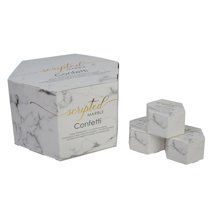 21 boîtes à Confettis en forme de cœur - Scripted Marble
