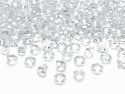 100 diamants décoratifs transparent pour la table de 12 mm