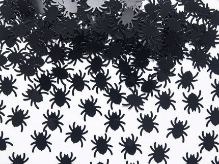 Confettis en forme d'araignée noire pour la table - Halloween