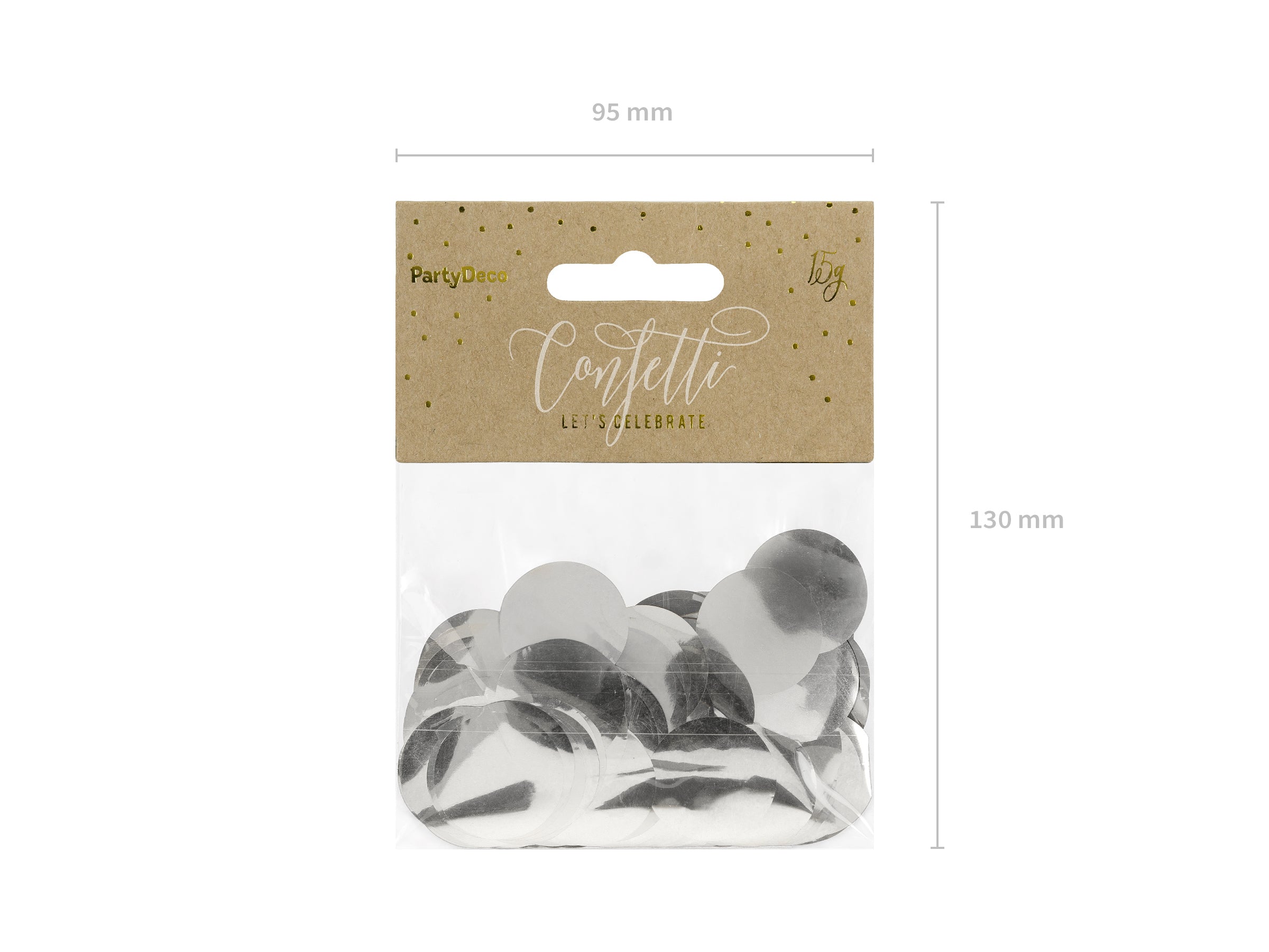 Confettis rond argenté pour la table - New Year & Carnival