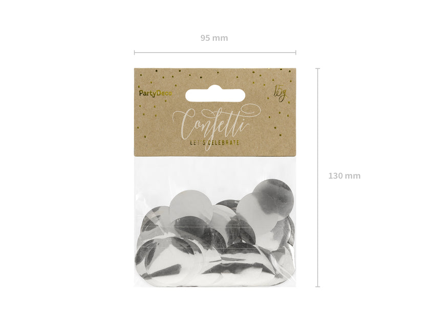 Confettis rond argenté pour la table - New Year & Carnival
