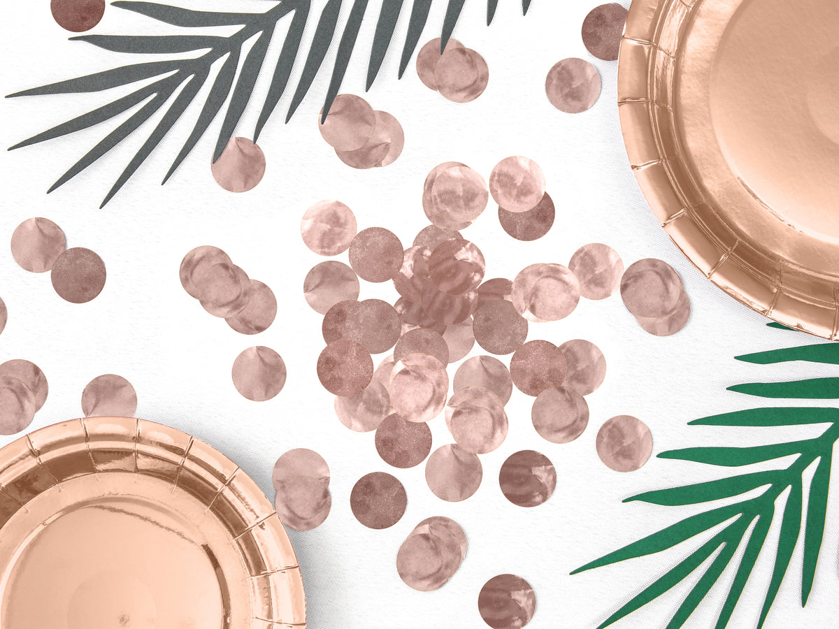 Confettis rond rose gold pour la table - New Year & Carnival