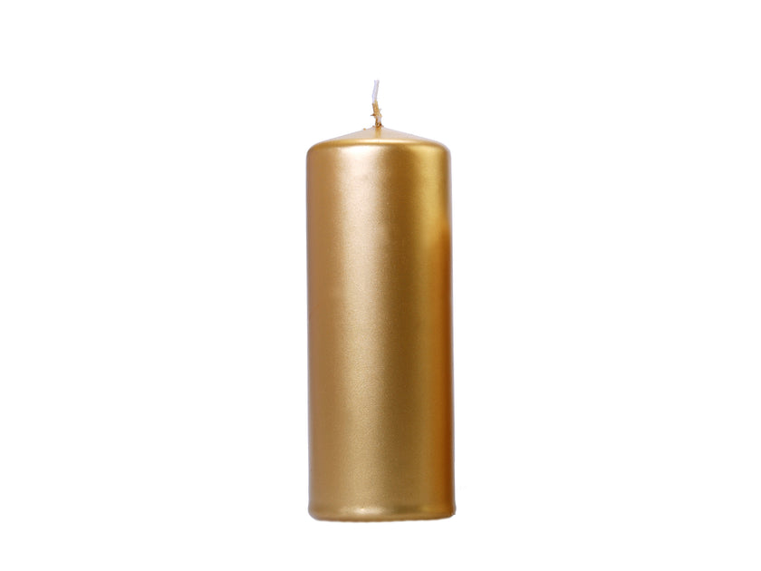 1 bougie dorée (15x6 cm)