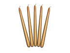 10 bougies dorées de 24 cm