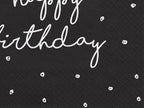 20 serviettes noires 