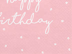 20 serviettes roses 