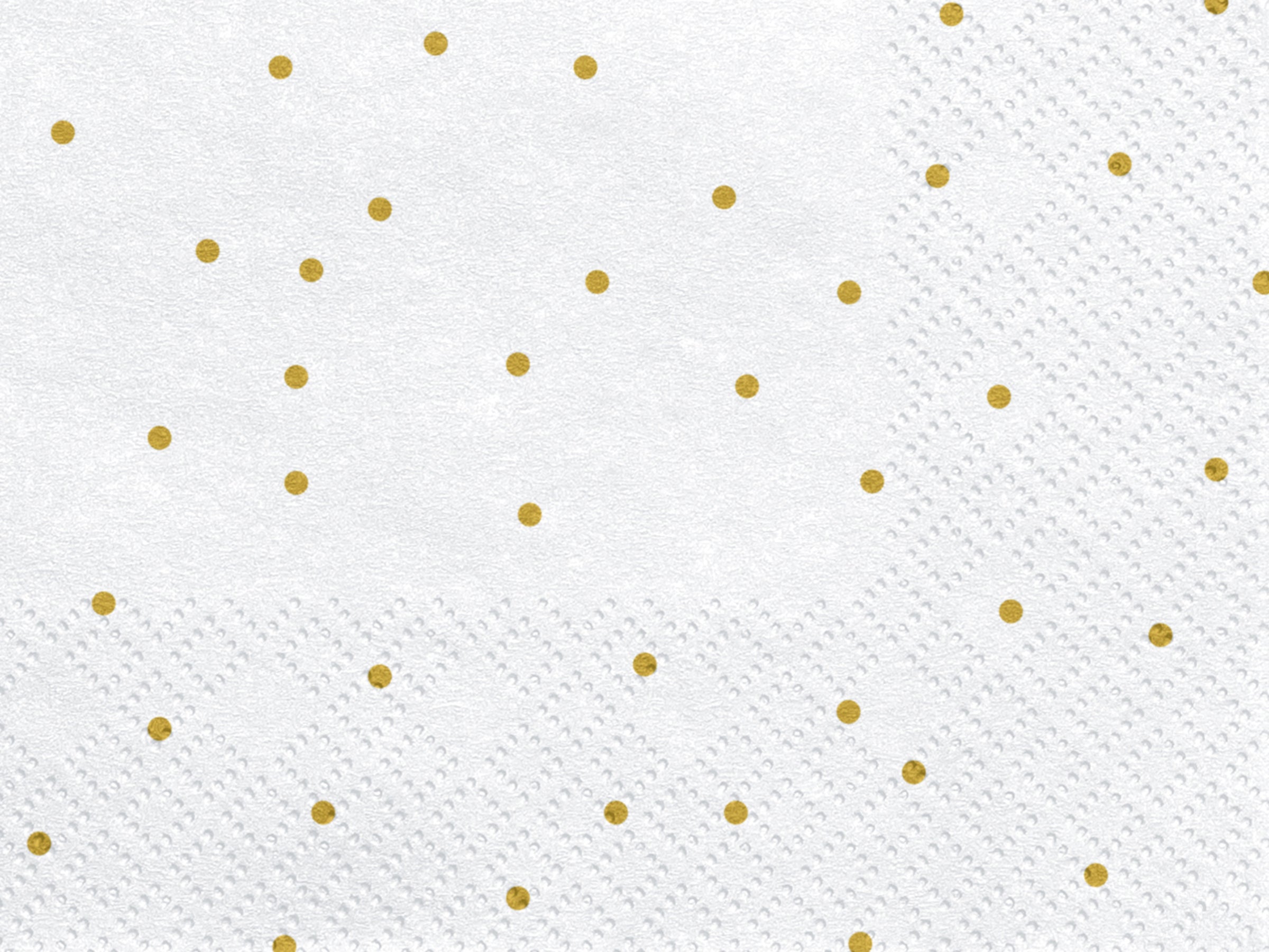 20 serviettes blanches à pois dorés en papier - First communion