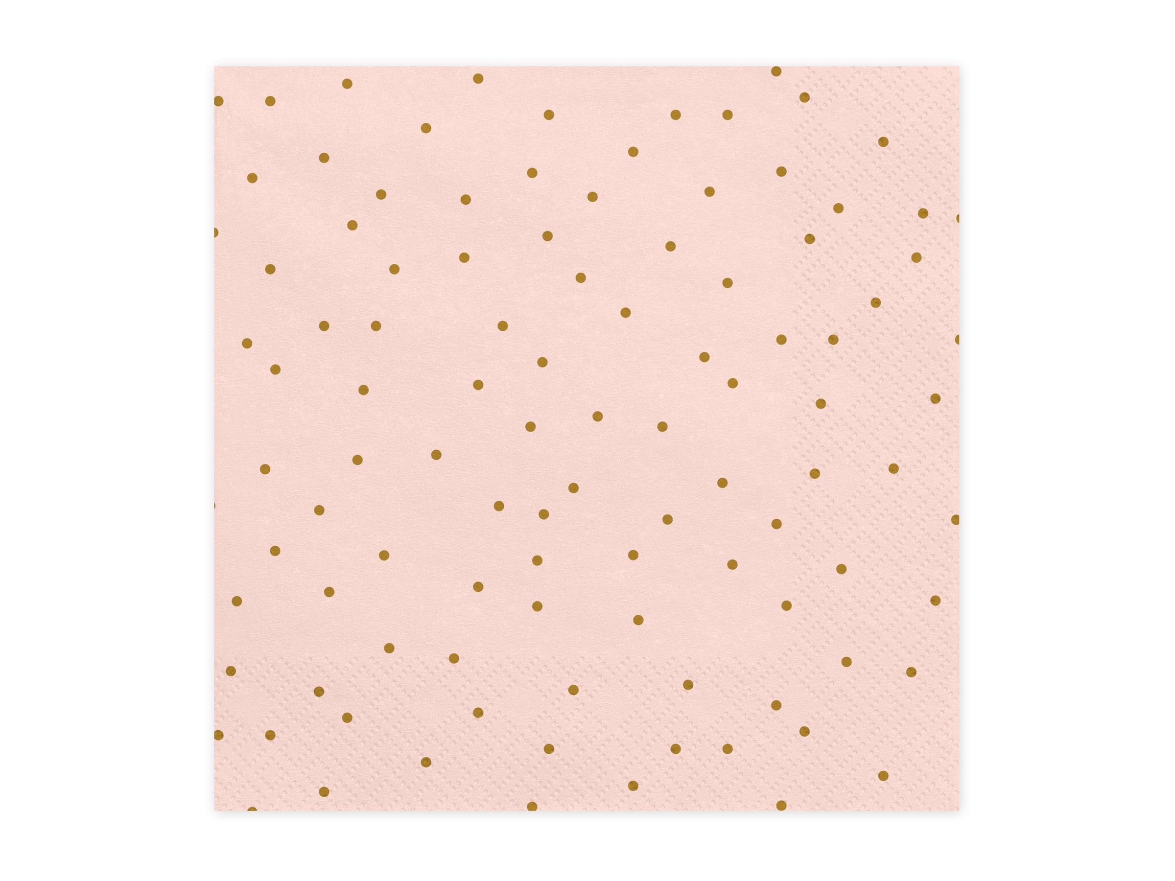 20 serviettes roses à pois dorés en papier - Wedding in rose colour