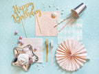 20 serviettes roses à pois dorés en papier - Wedding in rose colour
