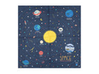 20 serviettes bleues motifs 