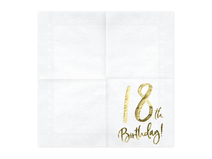 20 serviettes blanches 