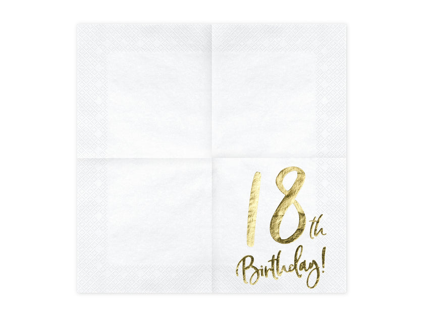 20 serviettes blanches 