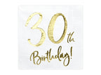 20 serviettes blanches 