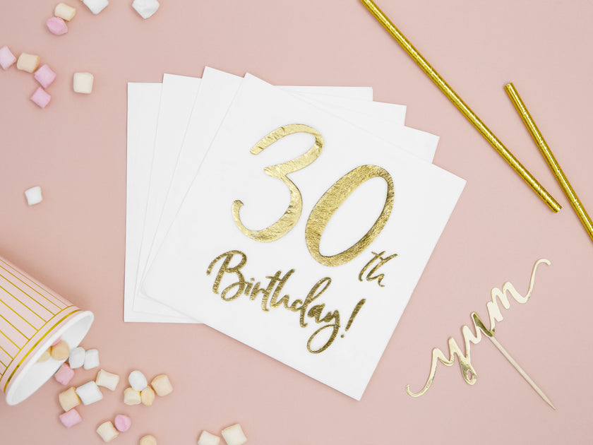 20 serviettes blanches 