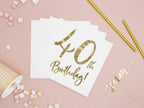 20 serviettes blanches 