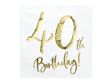 20 serviettes blanches 