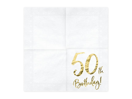 20 serviettes blanches 