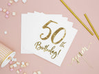 20 serviettes blanches 