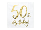 20 serviettes blanches 