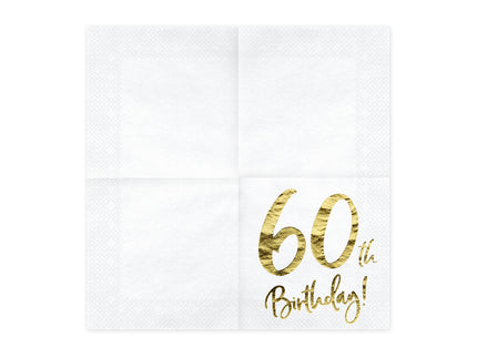 20 serviettes blanches 