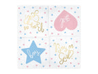 20 serviettes blanches 