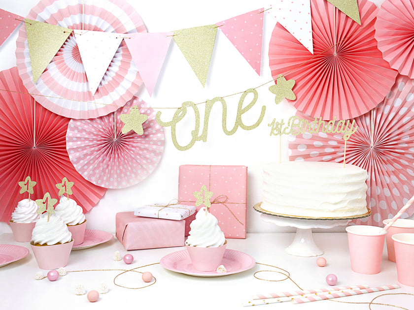 10 pailles roses pastel en papier - Unicorn