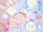 10 pailles roses pastel en papier - Unicorn