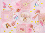 10 pailles roses pastel en papier