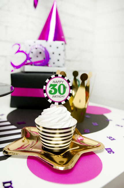 6 assiettes dorées en forme d'étoile en carton - New Year’s Eve & Carnival