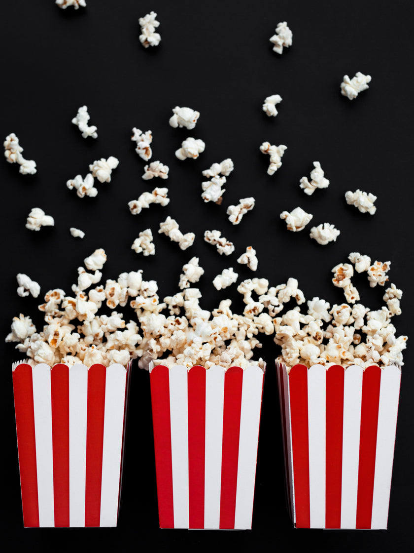 6 boîtes à Popcorn rouges à rayures en carton - Pirates Party