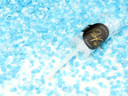 Canon à confettis push pop bleu