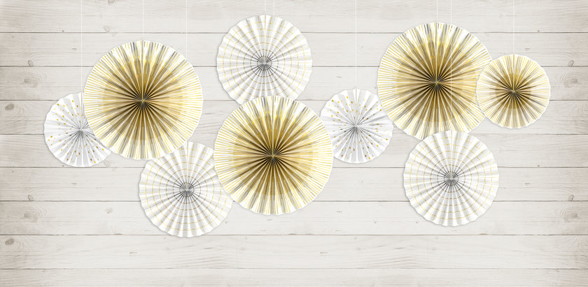 4 rosaces en papier blancs