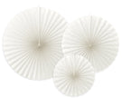3 rosaces en papier blanc cassé