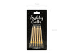 6 bougies d'anniversaire dorées de 6 cm