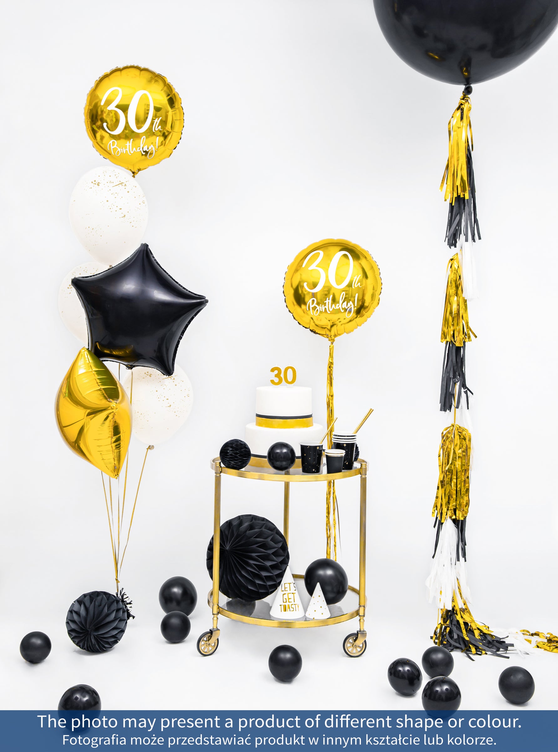 Bougie anniversaire dorée chiffre 9