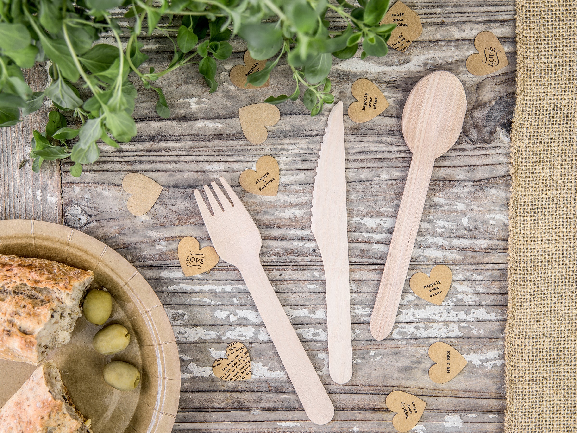 18 couverts en bois - Woodland