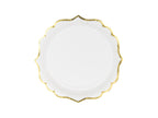 6 assiettes blanches bords dorés en carton - Wedding in rose colour