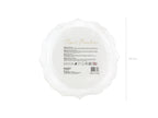 6 assiettes blanches bords dorés en carton - Wedding in rose colour
