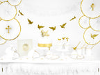 6 assiettes blanches bords dorés en carton - Wedding in rose colour