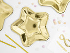 6 assiettes dorées en forme d'étoile en carton - Princess Party