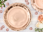 6 assiettes rose gold de 23 cm en carton - Vintage Birthday