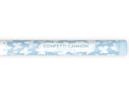 Canon à confettis papillons blancs de 60 cm