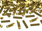 Canon à confettis rectangle doré de 60 cm