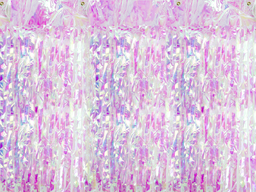 Rideau à franges couleur iridescent de 2,5 m
