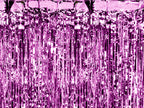 Rideau à franges couleur violet