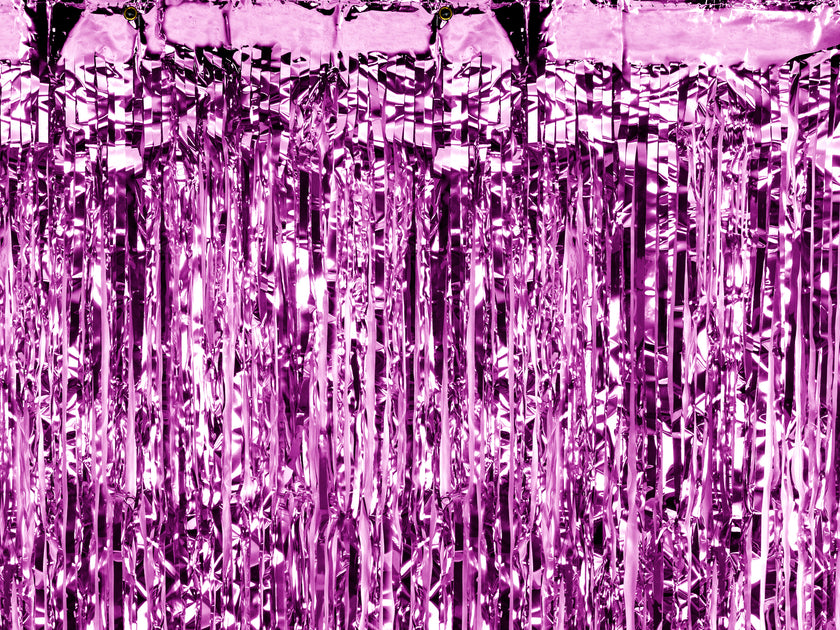 Rideau à franges couleur violet