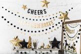 6 étoiles à suspendre variées dorées - Christmas