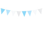 Guirlande fanions motifs à pois bleus en papier - Blue 1st Birthday