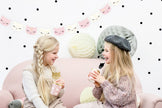Guirlande têtes de chats rose pastel en papier - Meow Party