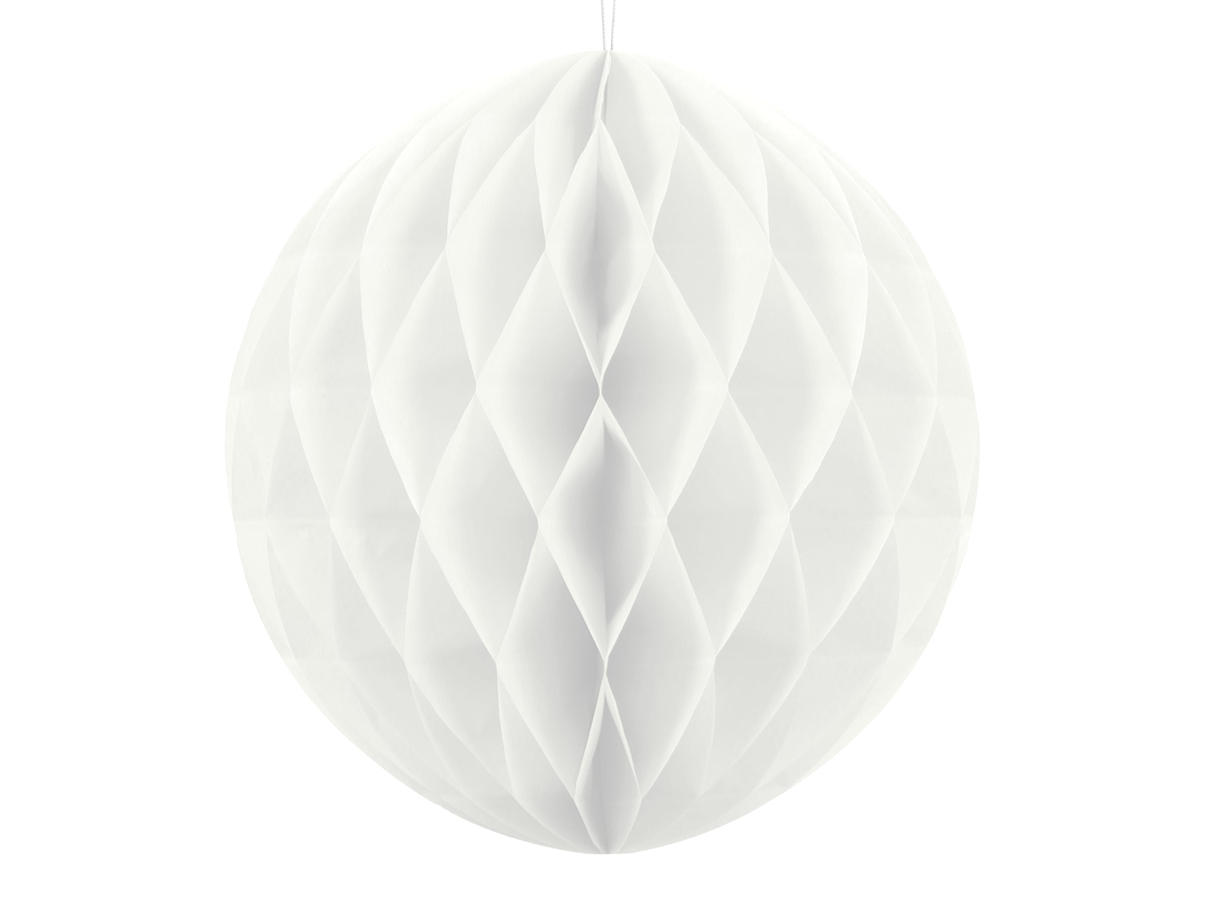 Boule blanche de 20 cm en nid d'abeille